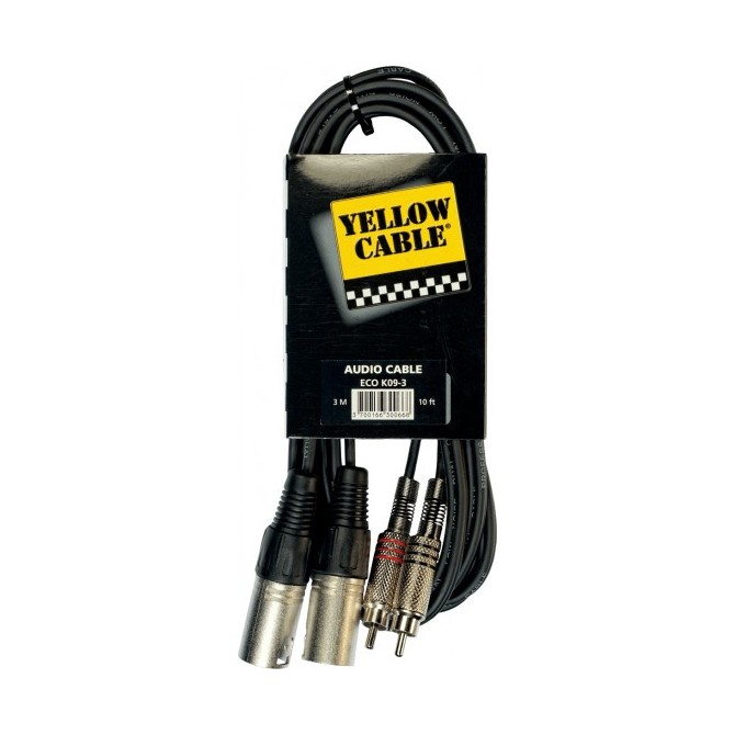 Yellow Cable Audio 2XLR M/2 RCA M 3m....