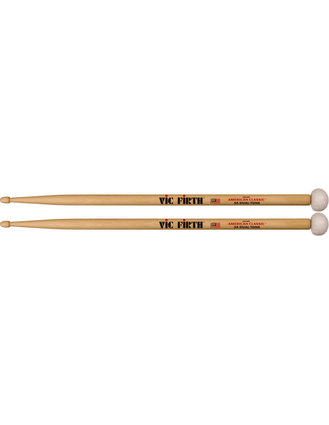 Vic Firth Baguette Batterie 5A Dual Tone American Hickory PVF 5ADT