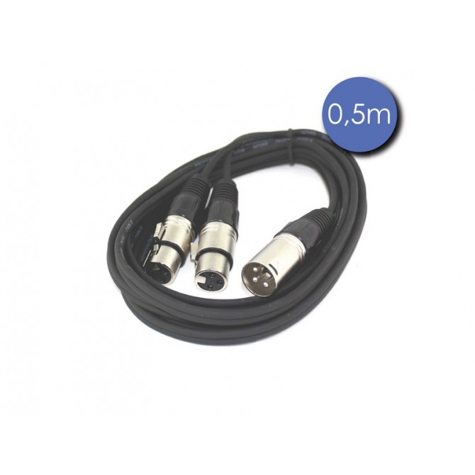 Cable adaptateur en Y XLR 3 broches...