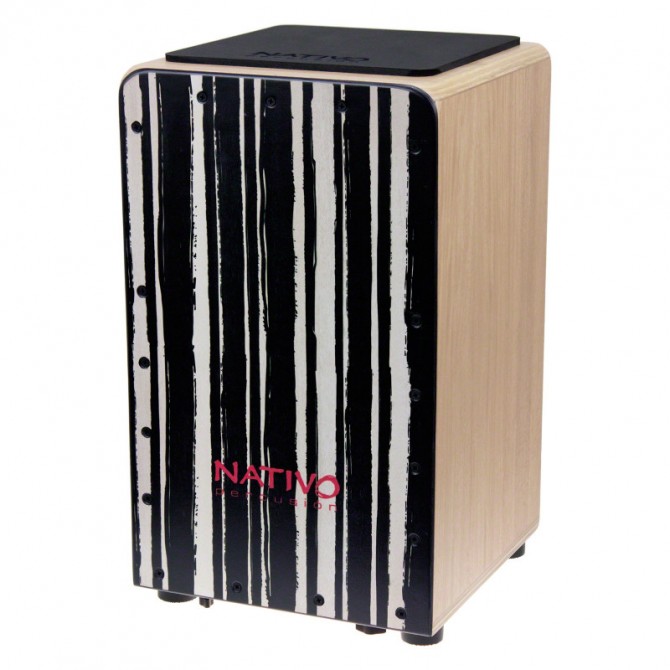 Nativo Percussion Cajon Zébre STUD-ZEBRA