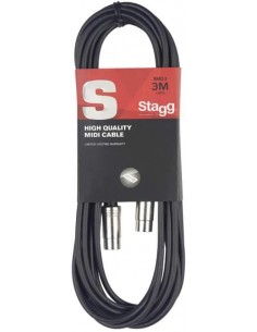 Stagg SMD3 Câble Midi 3 m Noir