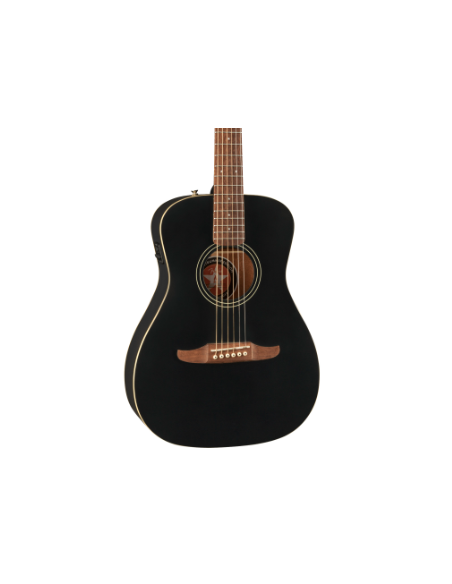 Fender Guitare Folk Électro-Acoustique Joe Strummer Campfire Noir Matte +  Housse