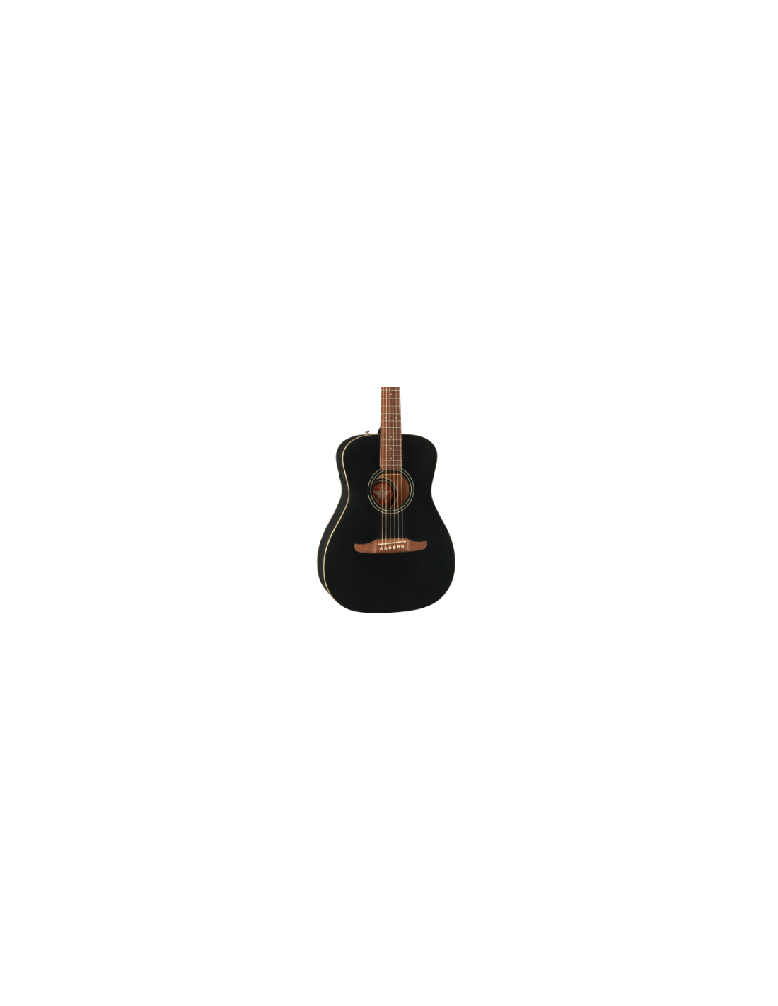 Fender Guitare Folk Électro-Acoustique Joe Strummer Campfire Noir Matte +  Housse