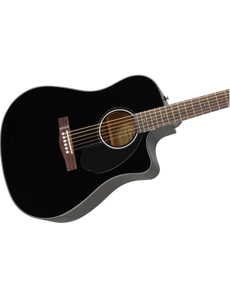 Fender CD-60SCE Solid Spruce/Mahogany Cutaway Dreadnought with Electronics 2020 Black