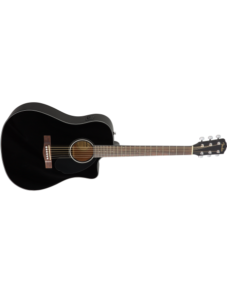 Fender CD-60SCE Solid Spruce/Mahogany Cutaway Dreadnought with Electronics 2020 Black