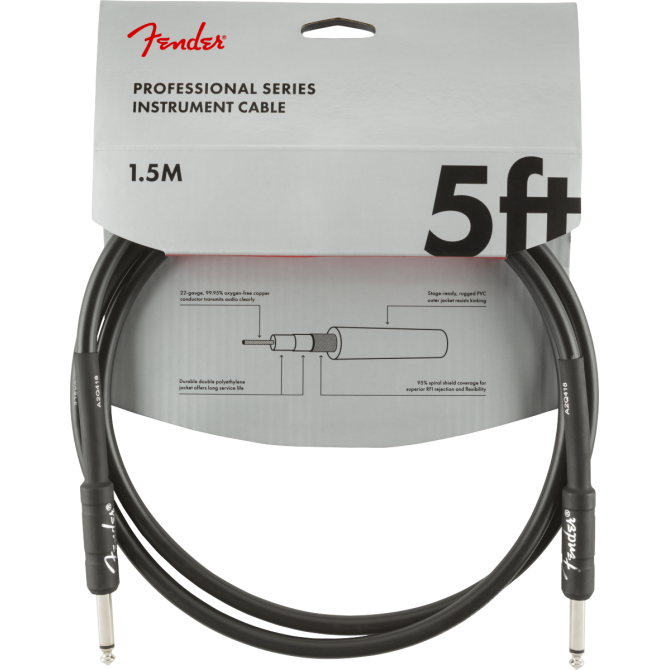 Fender Pro Instrument Cable 1,5M Black
