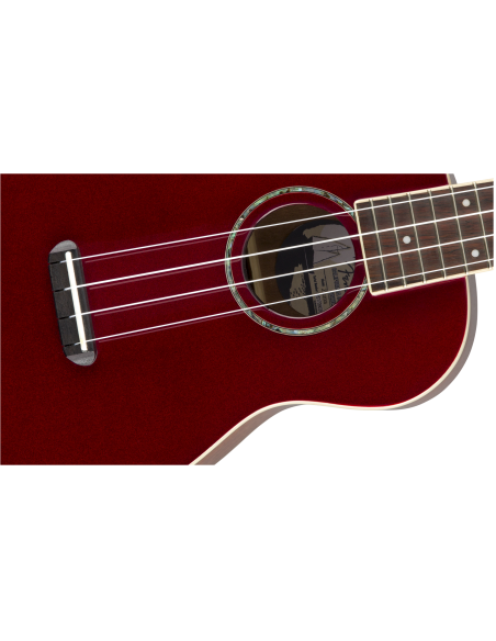 Fender Zuma Classic Concert Ukulele 2020 Candy Apple Red