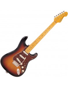 Vintage V6MSSB Reissue V6 Double Cutaway with Maple Neck Sunset Sunburst