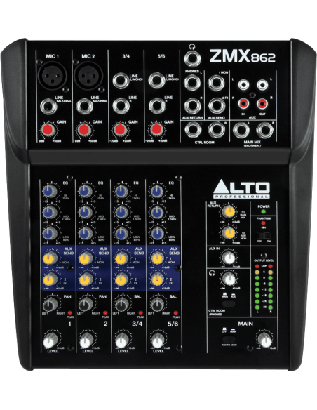 Alto Professional Zephyr ZMX862 6-Channel Compact Mixer
