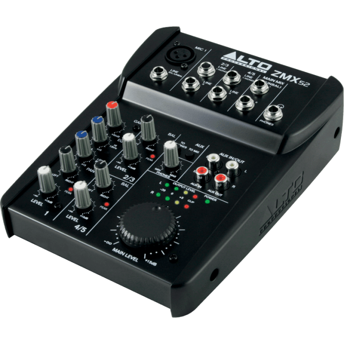 Alto Professional Zephyr ZMX52 5-Channel 2-Bus Analog Mixer