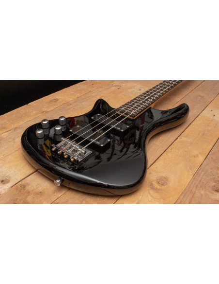 Schecter Stiletto Stage-4 Active 4-String Bass Gloss Black Left/Gaucher