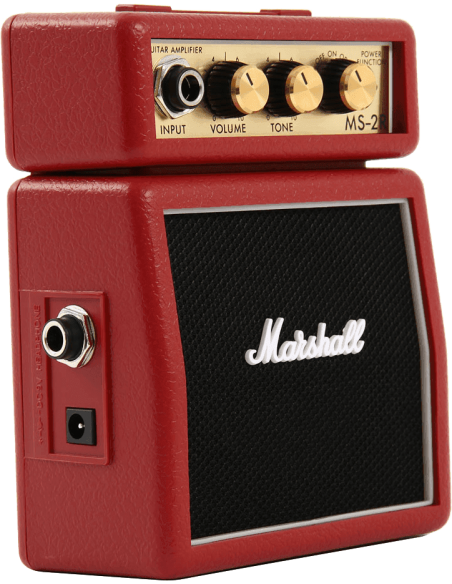 Marshall MS-2R 1W Battery-Powered Red Micro Guitar Amp