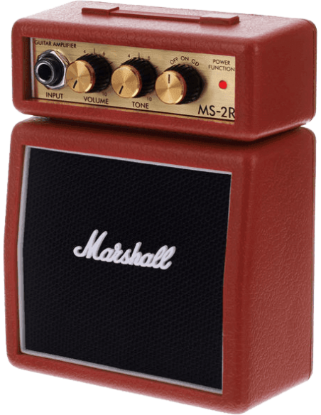 Marshall MS-2R 1W Battery-Powered Red Micro Guitar Amp