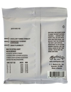 Martin MA170 Authentic Acoustic SP 80/20 Bronze Pour Guitare Acoustique Folk - Extra Light (10 - 47) 2