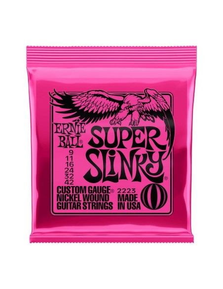 Ernie Ball 2223 Super Slinky Electric Guitar Strings, .009 - .042