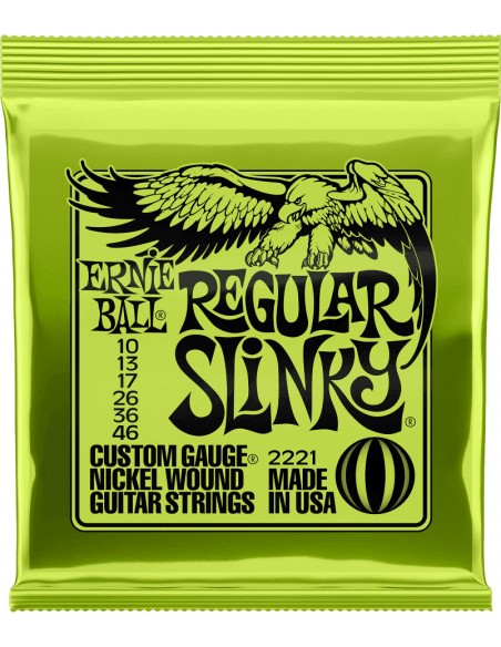 Ernie Ball 2221 Regular Slinky Electric Guitar Strings, .010 - .046