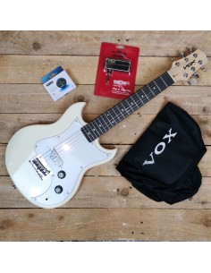 Bundle Pack Vox  SDC 1  Mini Cream White + Vox amPlug 2 Lead + Korg accordeur + housse