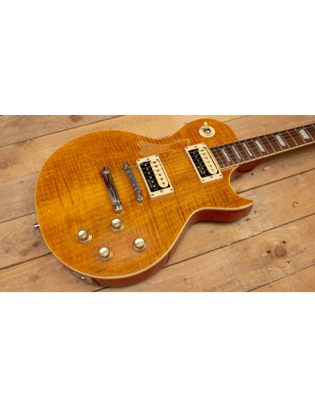 Vintage V100AFD Reissued Paradise Flamed Amber