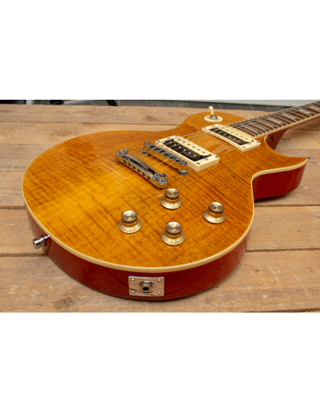 Vintage V100AFD Reissued Paradise Flamed Amber