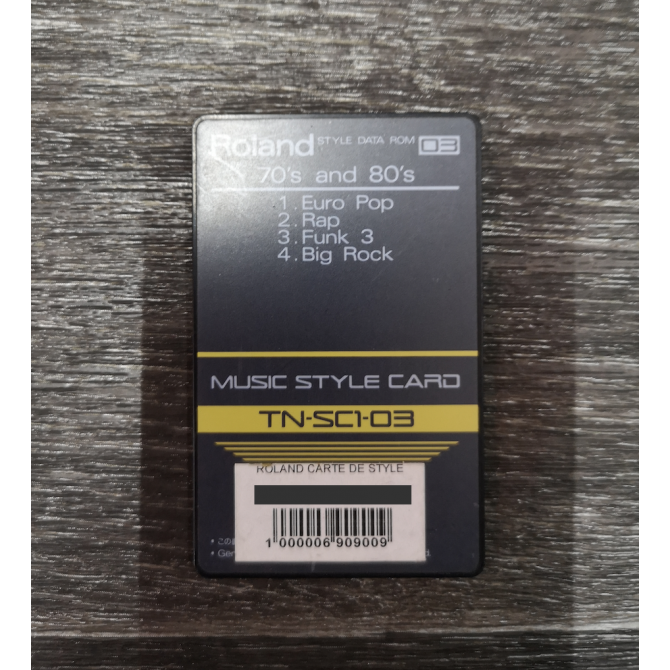 Roland TN-SC1-03 70s and 80s Music Style Card